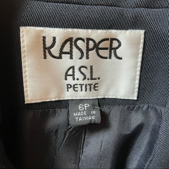Four Button Blazer by Kasper (black) - Picture 4 of 6